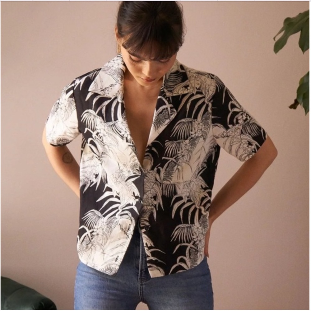 NWT Reformation Citron Button-Up Top